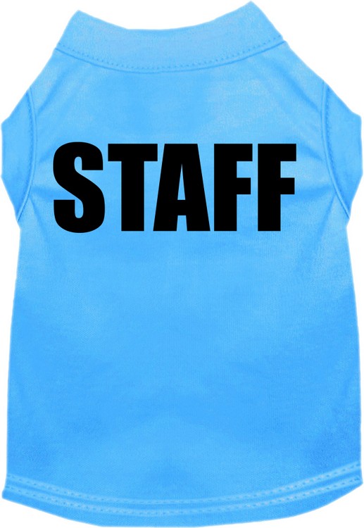 Staff Costume Screen Print Dog Shirt Bermuda Blue Size MD